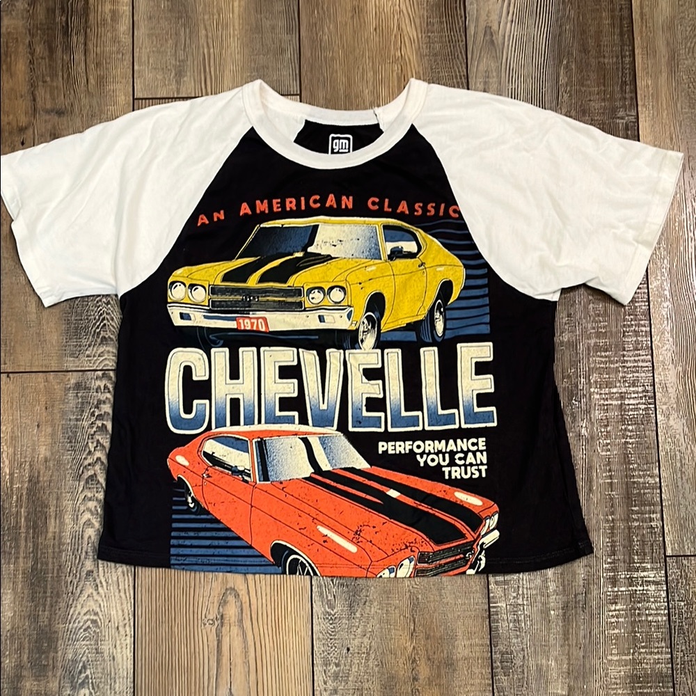 Women’s Chevelle Graphic Raglan Tee - Black & White, Size Small